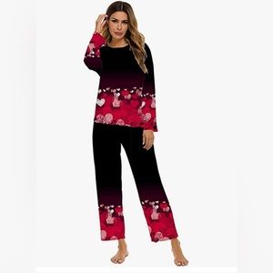 valentine’s day pajamas, never wore, size XL